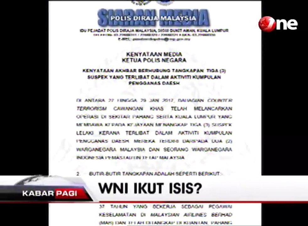 Polisi Malaysia Tangkap WNI yang Diduga Terlibat ISIS