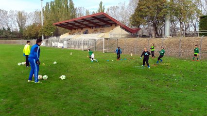26/10/17 Atelier appuis & prise de balle au sol pour les u10/u11