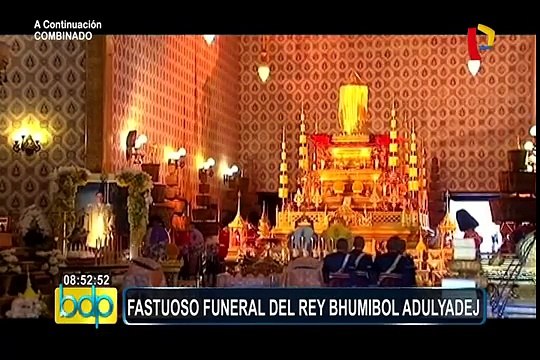 Tailandia: más de 200 mil personas asisten a funeral del rey Bhumibol Adulyadej