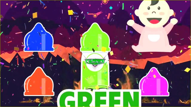 Baby Learning Colors With Bottle Milk Lightning McQueen Disney_Pixar Cars 3 2017 Video For Kids