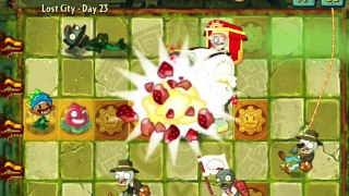 Plants vs Zombies 2 STRAWBURST vs 17x Zombies: Showcase