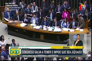 Brasil: congreso salva por segunda vez a Michel Temer de juicio por corrupción