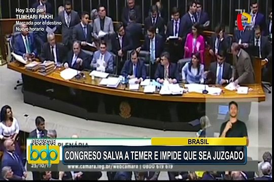 Brasil: congreso salva por segunda vez a Michel Temer de juicio por corrupción