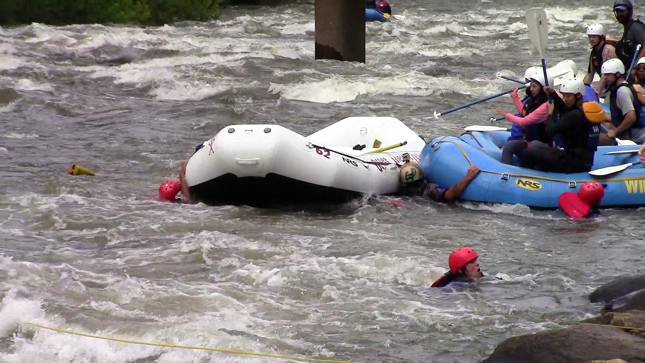 White Water Rafters Tossed from Boat on Ocoee River