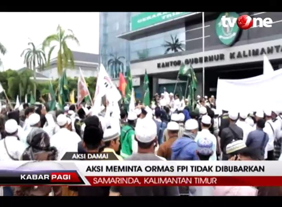 Ribuan Umat Islam di Samarinda Tolak Bubarkan FPI