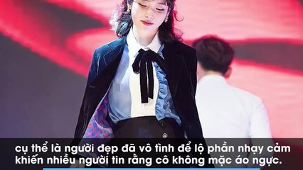 IU học theo bạn thân Sulli “thả rông” vòng 1 ngay trên sân khấu?