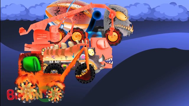 Big Truck | Scary Monster Truck | Cars and Trucks | School Bus Excavator Transport Tror|BinBin Tv