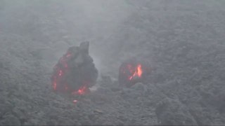 Lava rock almost knocks out tourist
