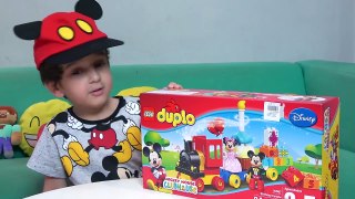 Mickey Mouse Trem de Lego Em Português Brinquedos c/ George da Peppa Pig