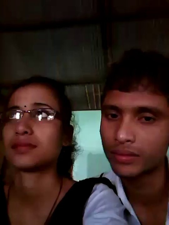 The indian girl and boy kissing