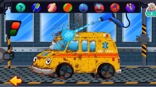 Мультики про машинки Car Wash - Гараж - Машины на Автомойке Скорая помощь, Монстр Трак