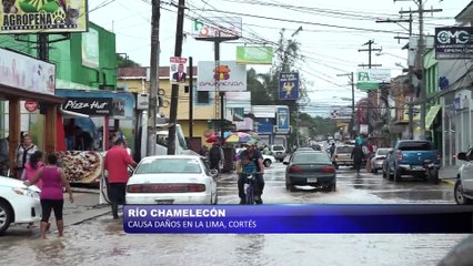 Rio Chamelecon causa daños en La Lima