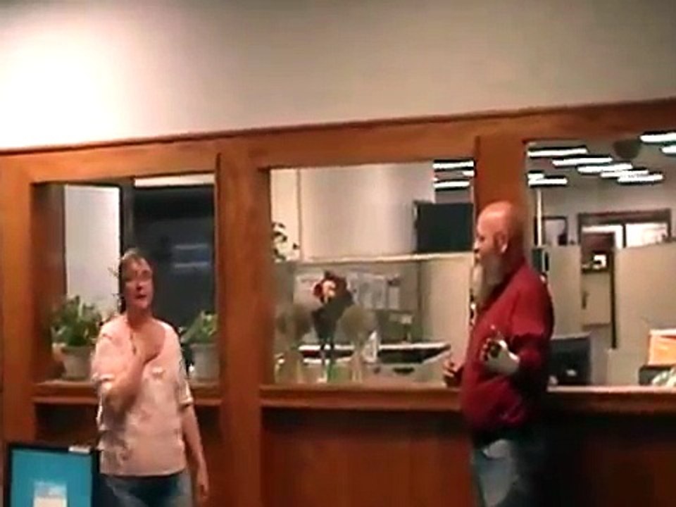 Son on Leave from the Army Surprises His Mother at Work