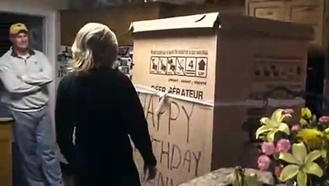 Soldier Wraps Himself as a Present for his Mother's Birthday