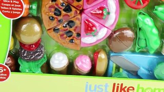 Toy Cutting Food Fruit Vegetables Velcro Cooking Playset