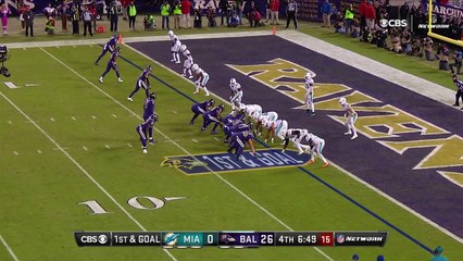 Baltimore Ravens running back Javorius Allen's fumble rolls into the end zone, wide receiver Chris Moore is waiting there to pounce for TD