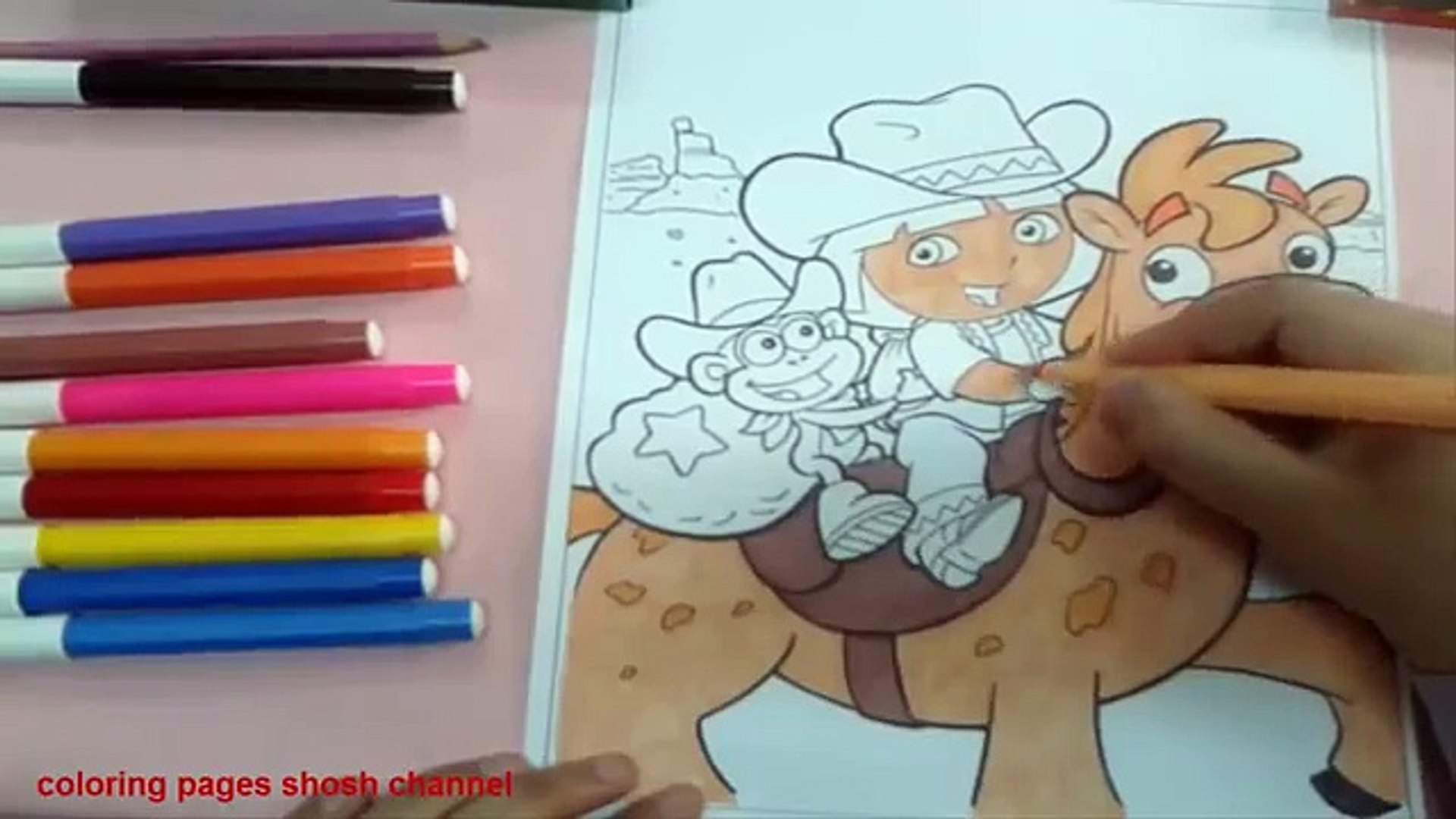 Coloring book pages dora