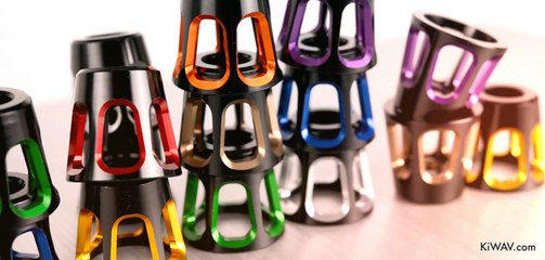 Motorcycle Bar Ends 8 Colors Tower Style with Black & Silver Base | KiWAV