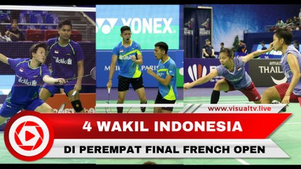 4 Wakil Bulu Tangkis Indonesia Tembus Perempat Final French Open