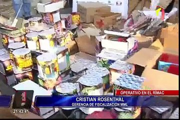 Rímac: intervienen viviendas que almacenaban productos pirotécnicos