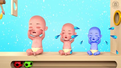 Funny baby doli play - WOODEN HAMMER BALLS - Nursery Rhymes Songs for Children Kids CRYING BABY