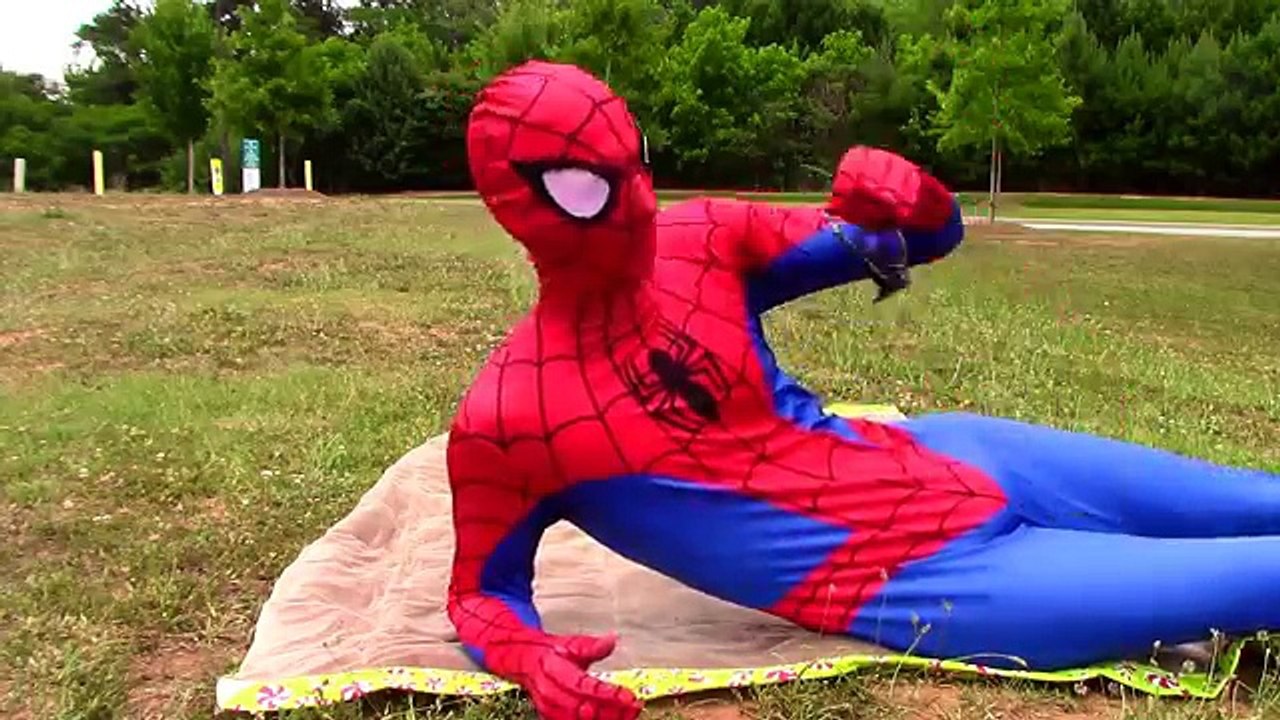 Spiderman vs Twin Pink Spidergirls w/ Frozen Elsa, Catwoman and Catbaby funny superhero video