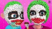 3D Face Painting - BABY MOM JOKER CANDY Learn colors Finger Family Nursery Rhymes Song for children