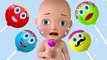 Cake Pop Candy Dispenser & Bad Baby - Crying baby Learn colors with mom - 3D toys for kids - YouTube