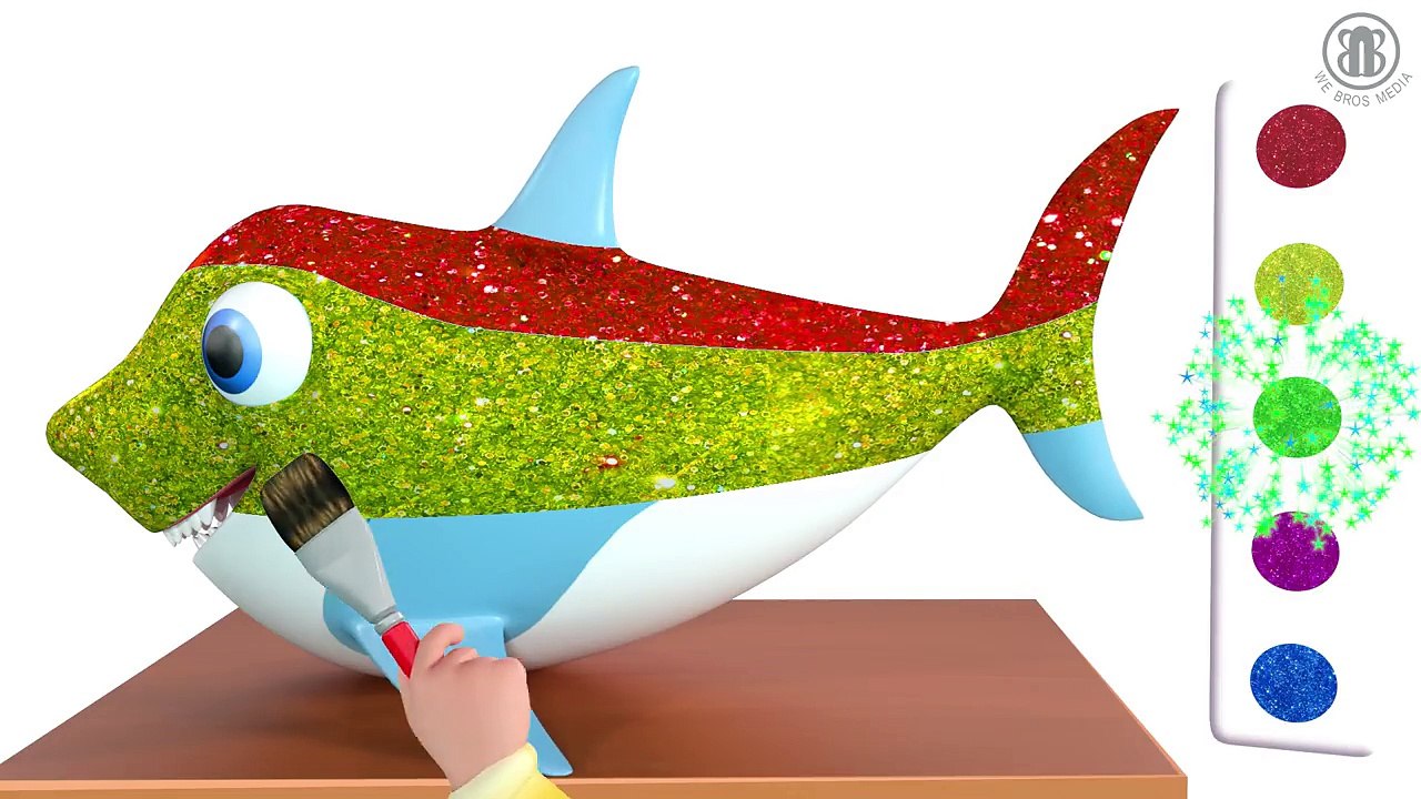 Bad Baby Shark with tantrum FACE PAINTING Crying for 3D Lollipops