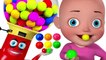 Learn Colors with 3D Baby doll Gumball Candy - 123 Colours for Kids Children Toddlers - kids toys