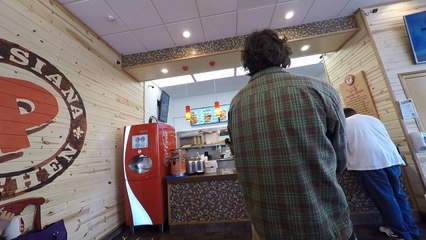 At Popeyes Louisina Kitchen on Divisadero St. in San Francisco.