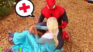 Is Spiderman CHEATING on Frozen Elsa & KISSING Superwoman The Little Mermaid? w/ Maleficent!