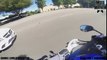 Biker flips off bike!