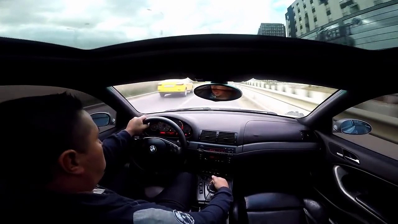 Violente perte de contrôle en Bmw M3 sur l'autoroute après un slalom