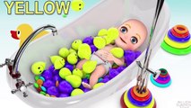 The Baby Bath Song   More! 3D Baby doll Bath time Color Learning Video - BillionSurpriseToys