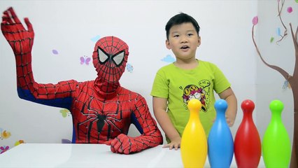 Learn colors with Bad baby & Crying magic Spiderman playing, Learning & Nursery Rhymes for kids