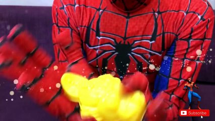 Learn colors with bad baby & superhero crying eating giant candy! Nursery Rhymes for Kids songs