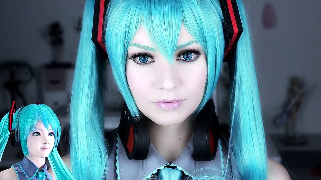 WWW.DOWNVIDS.NET-☆ Hatsune Miku Cosplay Makeup Tutorial Vocaloid 初音 ミク ☆