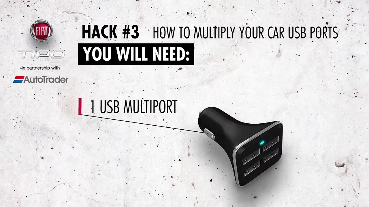 FIAT TIPO & SUPER SAF CAR HACKS - #3 MULTIPLE USB (Sponsored Content)-45J9HRy6Ens