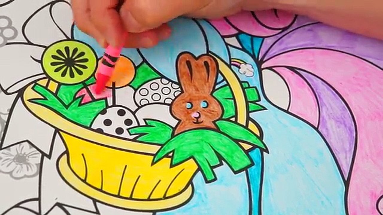 Coloring Rainbow Dash Easter Egg My Little Pony GIANT Coloring Book Page Crayons | KiMMi THE CLOWN
