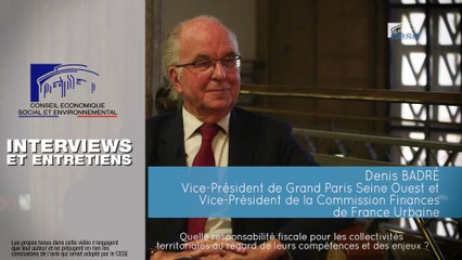 Itw de Denis BADRÉ (Grand Paris Seine Ouest) - Fiscalité locale - cese