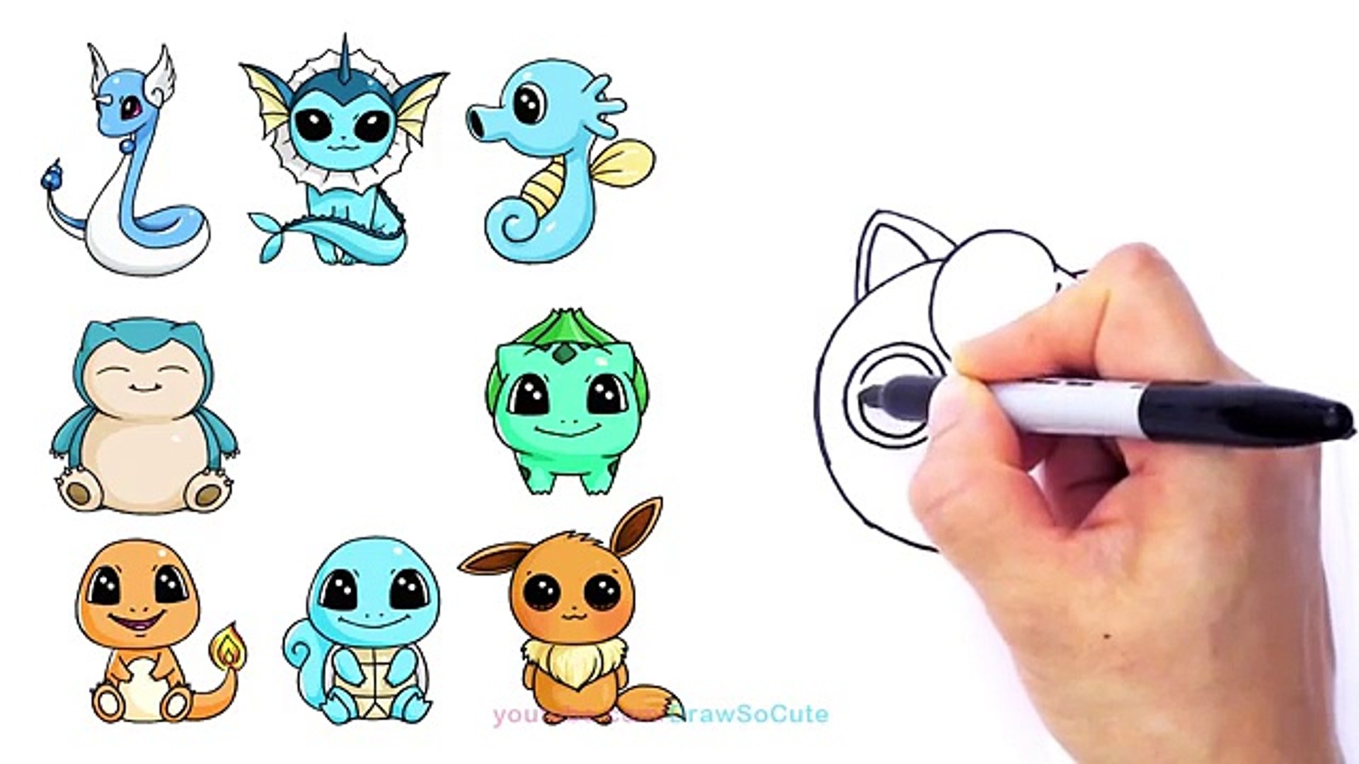 How to draw cute and cute PIKACHU Pokémon ♥ Cute Drawings