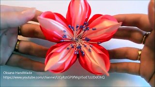 МК Волшебный цветок Канзаши. 簪 Kanzashi DIY