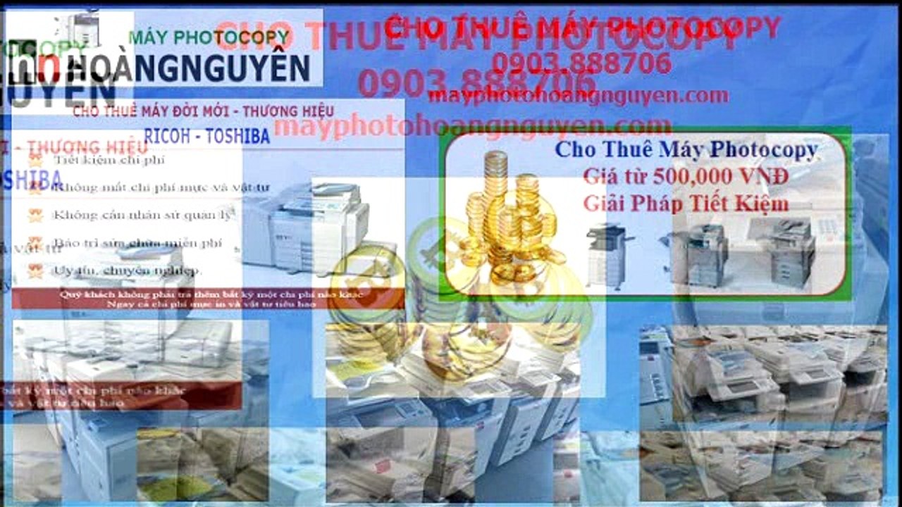 Cho thuê máy photocopy Ricoh Toshiba đời mới giá rẻ