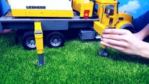 BRUDER Toys Crane truck MACK Granite Liebherr Unboxing for kids. Bruder videos Review 2017-vtLuZxhmdS8