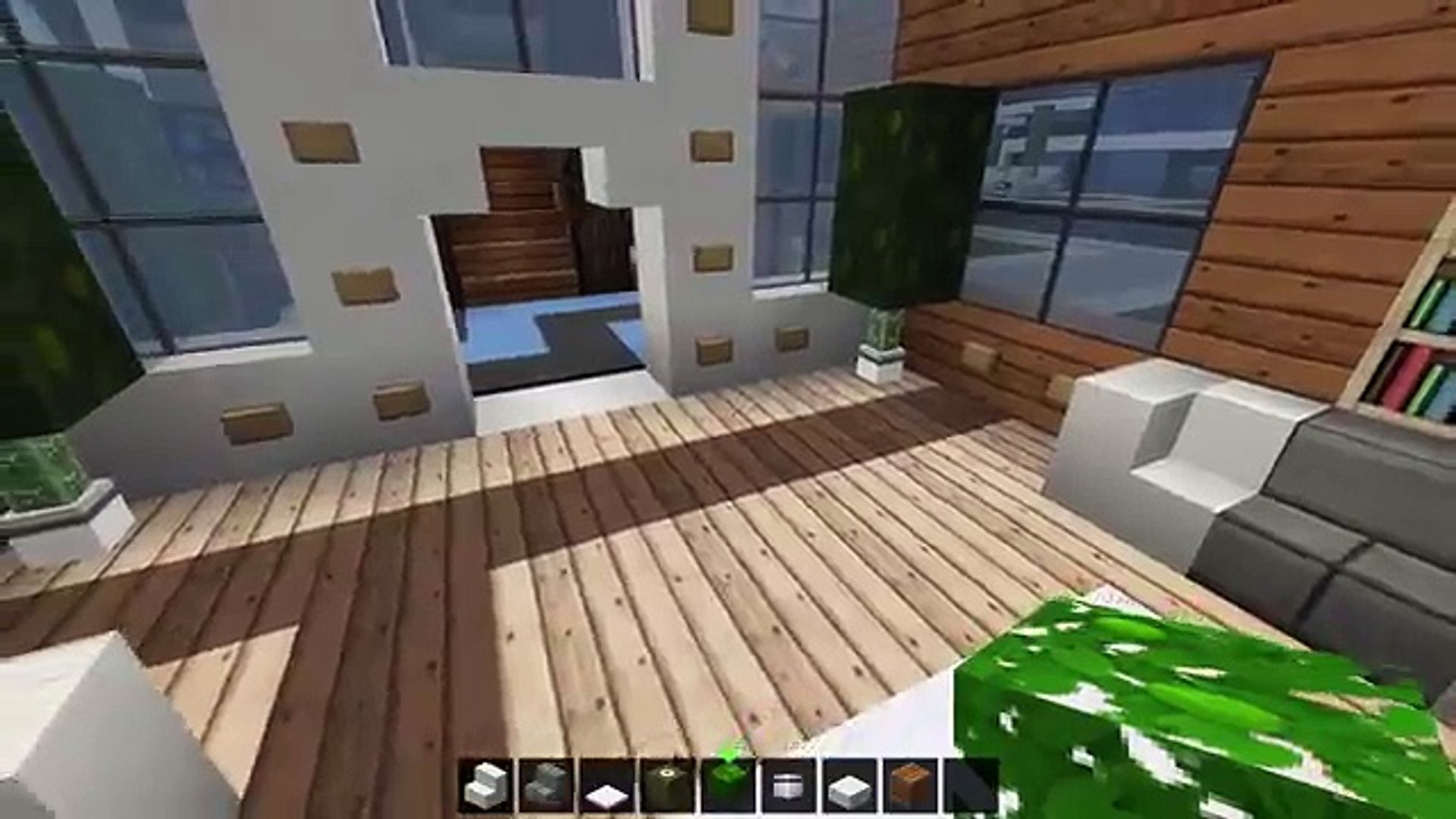 Minecraft: Modern House Interior Design Tutorial Part 1 - 1.8 [ How to make  ], image size:1920x1080