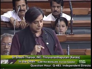 Dr. Shashi Tharoor on the appointment of women directors in Public Sector Undertakings