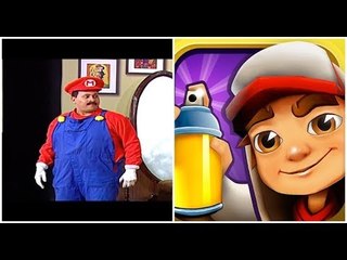 سوبر ماريو منفسن من لعبة subway شوف عمل فيه ايه !!  ... تياترو مصر