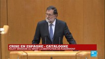 REPLAY - Mariano Rajoy demande au Sénat la destitution de Puigdemont