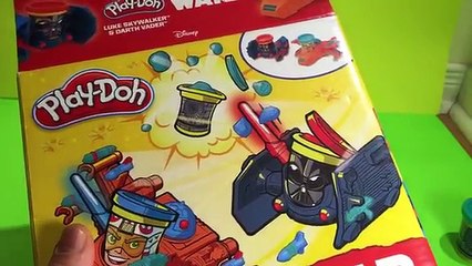 STAR WARS Playdoh Luke Skywalker, Darth Vader and Light Sabers play dough Surprise Egg Battle play